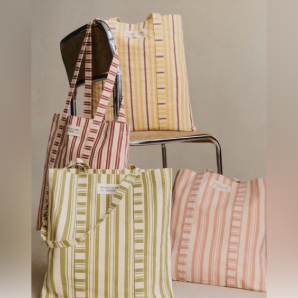 Striped Sezane tote